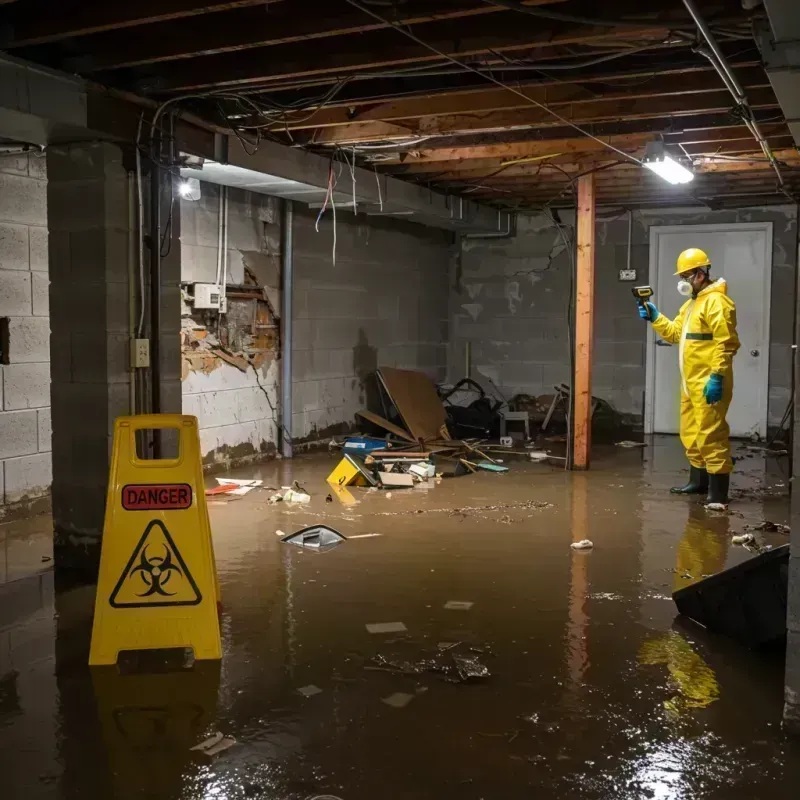 Flooded Basement Electrical Hazard in Brownsville, TN Property